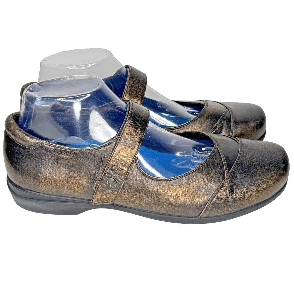 Abeo Abby Shoes Womens Size 9.5 Bronze Leather Mary Jane Comfort‎ 3D Orthotics